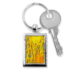 Yellow Pattern Key Chains (rectangle)  by Valentinaart