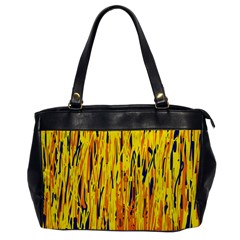 Yellow Pattern Office Handbags by Valentinaart