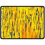 Yellow pattern Double Sided Fleece Blanket (Large)  80 x60  Blanket Front