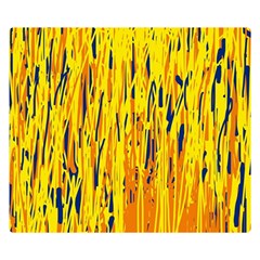 Yellow Pattern Double Sided Flano Blanket (small) 