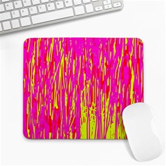 Pink And Yellow Pattern Large Mousepads by Valentinaart