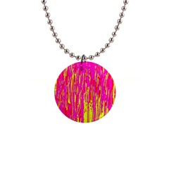 Pink And Yellow Pattern Button Necklaces by Valentinaart