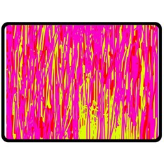 Pink And Yellow Pattern Fleece Blanket (large) 