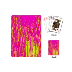 Pink And Yellow Pattern Playing Cards (mini)  by Valentinaart