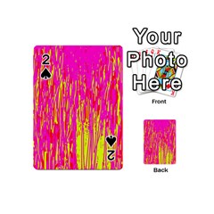 Pink And Yellow Pattern Playing Cards 54 (mini) 