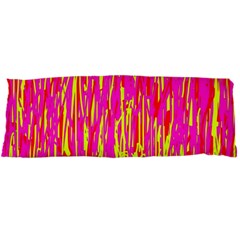 Pink And Yellow Pattern Body Pillow Case Dakimakura (two Sides)