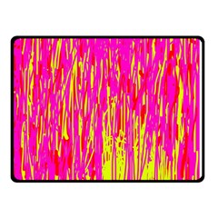 Pink And Yellow Pattern Double Sided Fleece Blanket (small) 