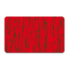 Decorative Red Pattern Magnet (rectangular) by Valentinaart