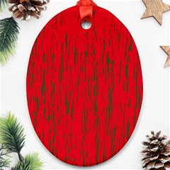 Decorative Red Pattern Oval Ornament (two Sides) by Valentinaart