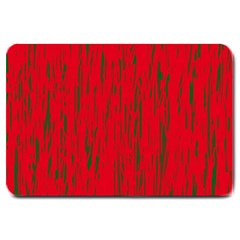 Decorative Red Pattern Large Doormat  by Valentinaart