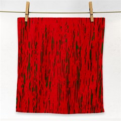 Decorative Red Pattern Face Towel by Valentinaart