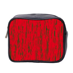 Decorative Red Pattern Mini Toiletries Bag 2-side by Valentinaart