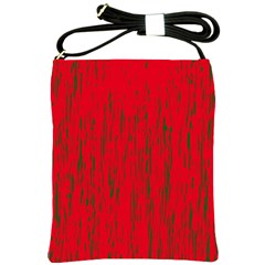 Decorative Red Pattern Shoulder Sling Bags by Valentinaart