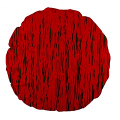 Decorative Red Pattern Large 18  Premium Flano Round Cushions