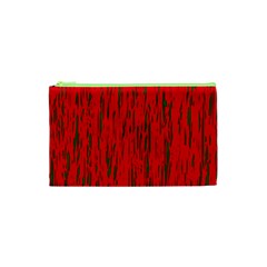 Decorative Red Pattern Cosmetic Bag (xs) by Valentinaart