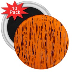 Orange Pattern 3  Magnets (10 Pack)  by Valentinaart