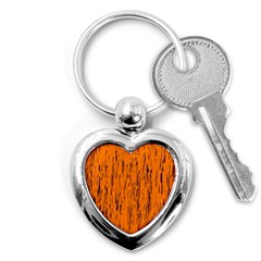 Orange Pattern Key Chains (heart)  by Valentinaart