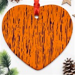 Orange pattern Heart Ornament (2 Sides) Front