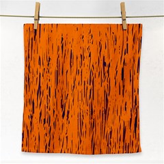 Orange Pattern Face Towel by Valentinaart