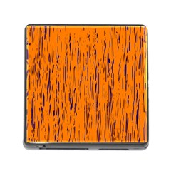 Orange Pattern Memory Card Reader (square) by Valentinaart