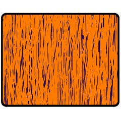 Orange Pattern Fleece Blanket (medium) 