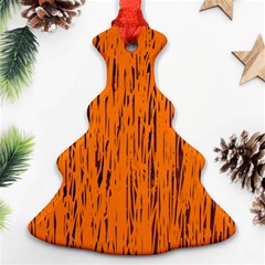 Orange Pattern Ornament (christmas Tree) by Valentinaart