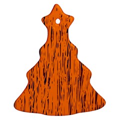 Orange Pattern Christmas Tree Ornament (2 Sides)