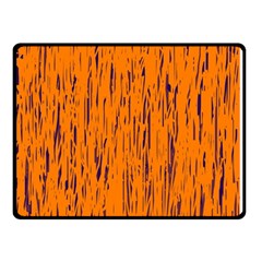 Orange Pattern Double Sided Fleece Blanket (small)  by Valentinaart