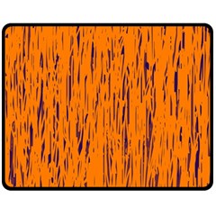 Orange Pattern Double Sided Fleece Blanket (medium) 