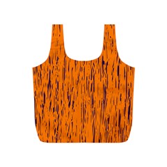 Orange Pattern Full Print Recycle Bags (s)  by Valentinaart