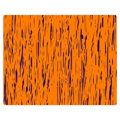 Orange Pattern Double Sided Flano Blanket (medium)  by Valentinaart