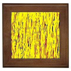 Yellow Pattern Framed Tiles by Valentinaart