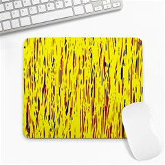 Yellow Pattern Large Mousepads by Valentinaart