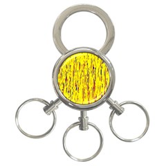 Yellow Pattern 3-ring Key Chains by Valentinaart