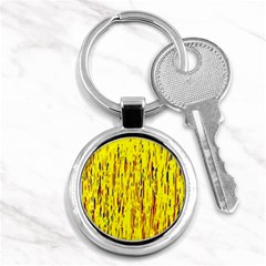 Yellow Pattern Key Chains (round)  by Valentinaart