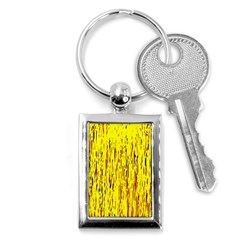 Yellow Pattern Key Chains (rectangle)  by Valentinaart