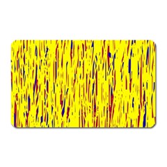 Yellow Pattern Magnet (rectangular) by Valentinaart