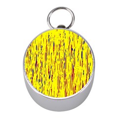 Yellow Pattern Mini Silver Compasses