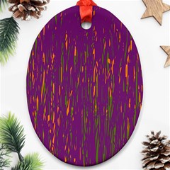 Purple Pattern Ornament (oval)  by Valentinaart