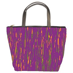 Purple Pattern Bucket Bags by Valentinaart