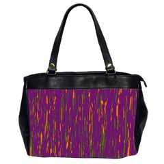 Purple Pattern Office Handbags (2 Sides)  by Valentinaart