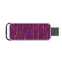 Purple Pattern Portable Usb Flash (one Side)