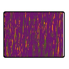 Purple Pattern Double Sided Fleece Blanket (small) 