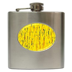 Yellow Pattern Hip Flask (6 Oz) by Valentinaart