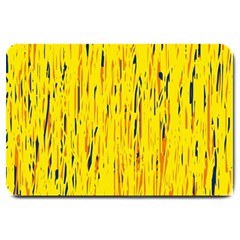 Yellow Pattern Large Doormat  by Valentinaart