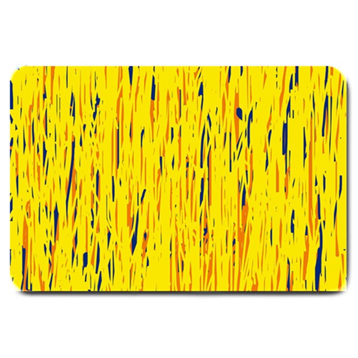 Yellow pattern Large Doormat 