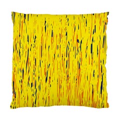 Yellow Pattern Standard Cushion Case (one Side) by Valentinaart