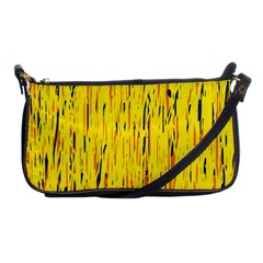 Yellow Pattern Shoulder Clutch Bags by Valentinaart