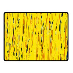 Yellow Pattern Fleece Blanket (small)