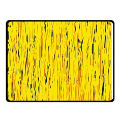 Yellow Pattern Double Sided Fleece Blanket (small) 